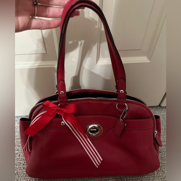 Coach Penelope turnkock satchel pebble leather shoulder bag - Picture 1 of 12